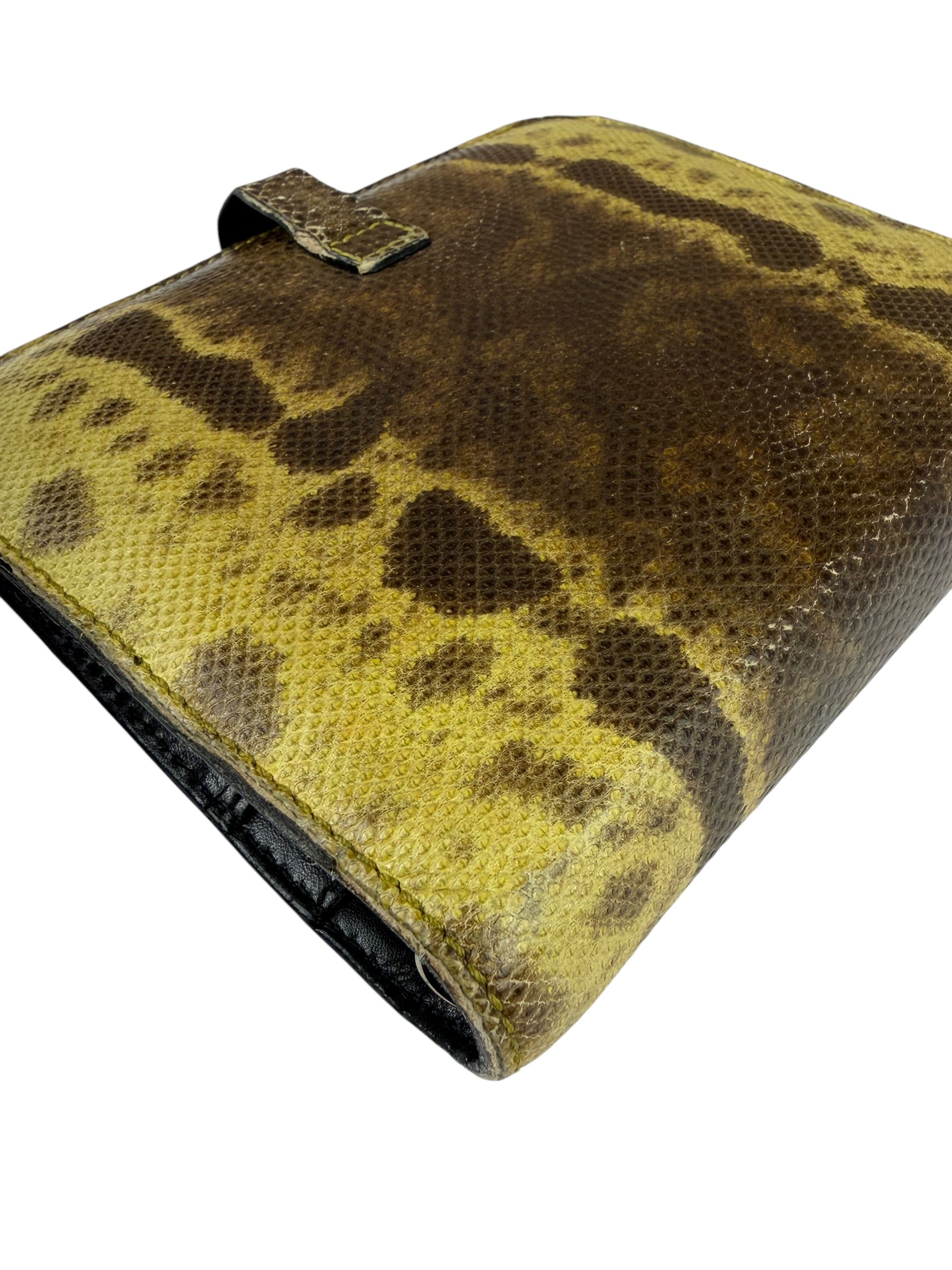 Gucci Yellow/Brown Snakeskin Agenda Cover
