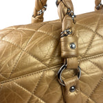 Chanel Gold Quilted Lambskin Lady Braid Flap Bag 2005