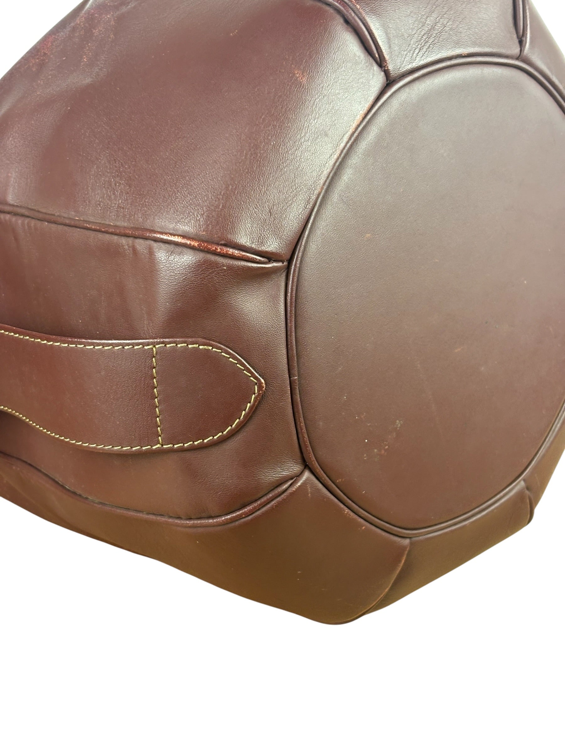 Cartier Vintage Burgundy Leather Must De Cartier Bucket Bag