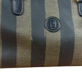 Fendi Vintage Pequin Stripped Mini Boston Bag