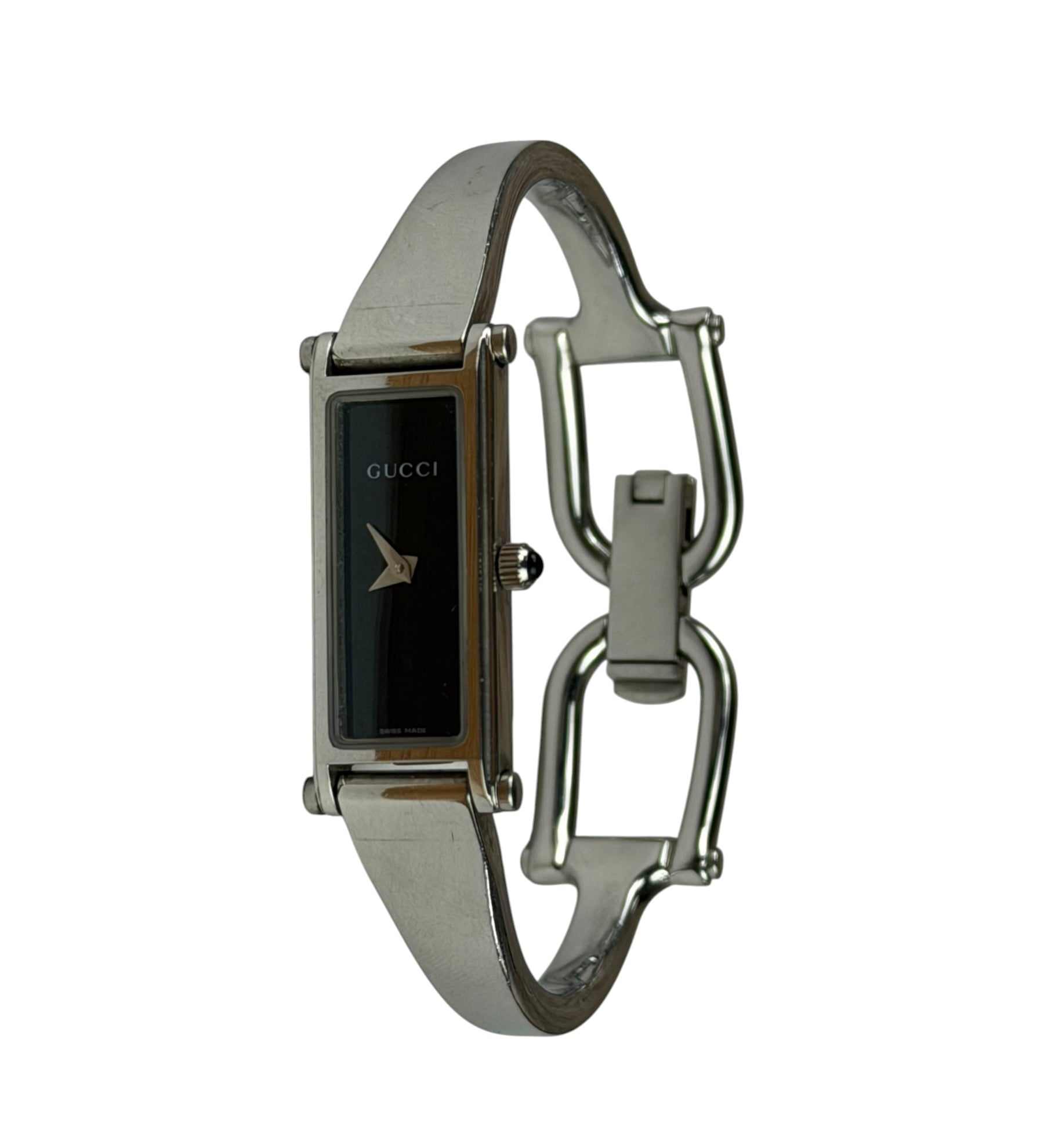 Gucci 1500L Black Dial Bangle Band