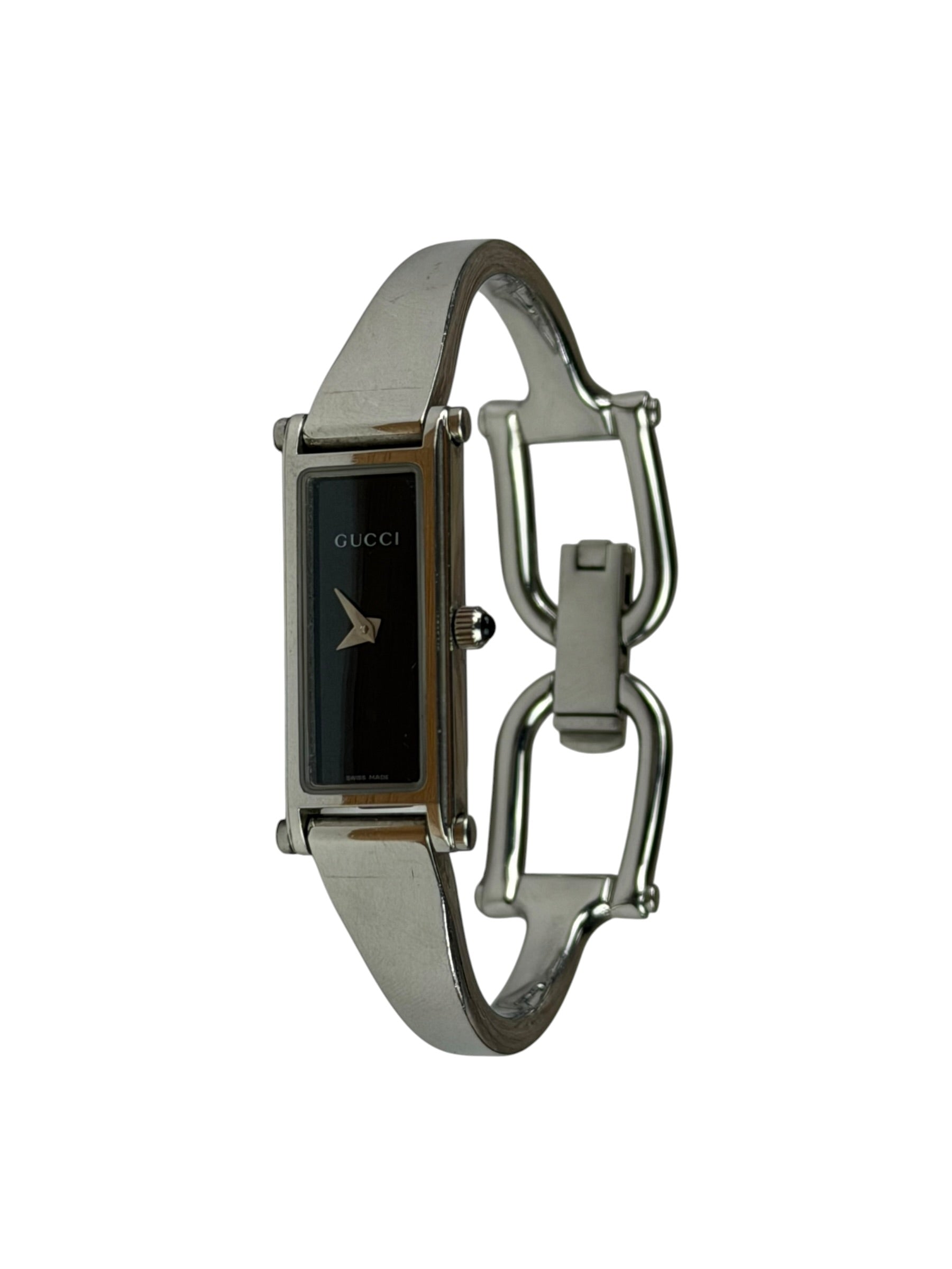 Gucci 1500L Black Dial Bangle Band