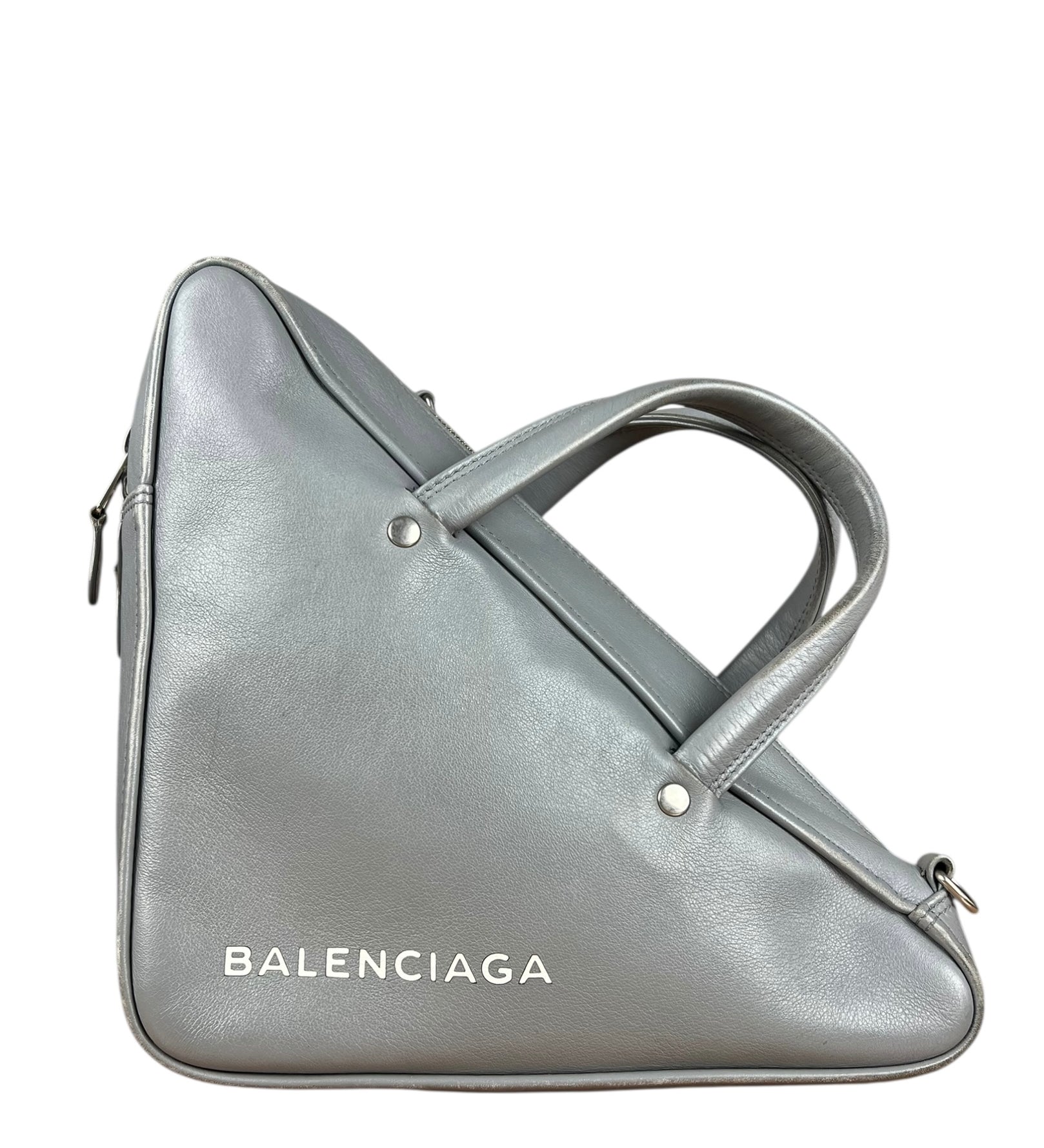 Balenciaga Small Grey Triangle Bag