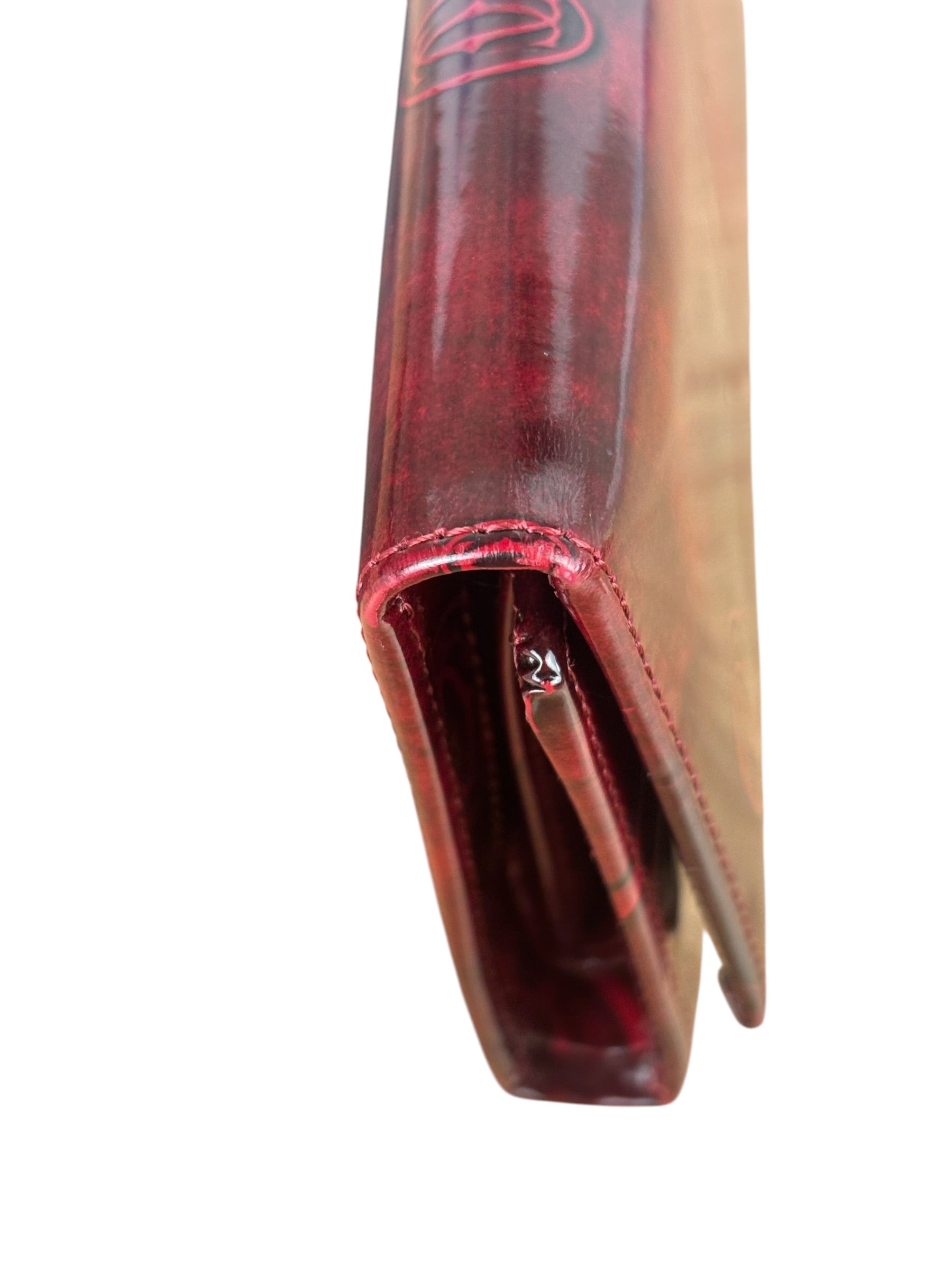 Cartier Red Patent Leather Must De Cartier Tri-Fold Wallet