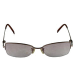 Gucci GG Rose Pink Tint Semi-Rimless Eyeglasses