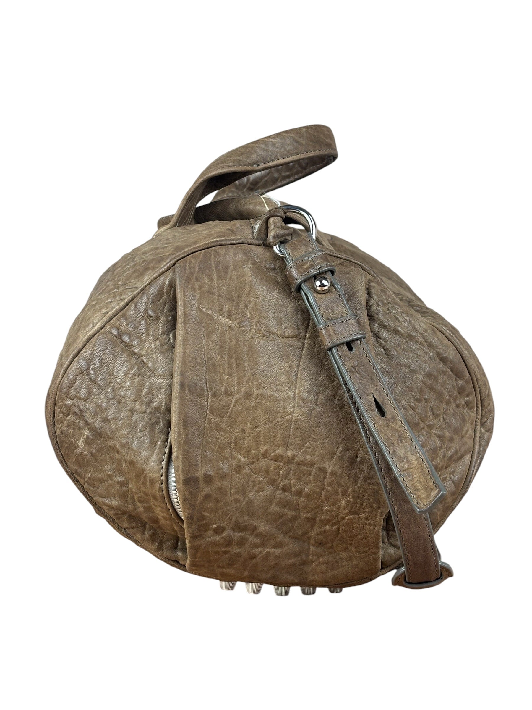 Alexander Wang Tan Beige Leather Rocco Satchel Two-Way Bag