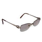 Gucci GG Rose Pink Tint Semi-Rimless Eyeglasses