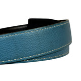 Hermes Blue/Black Leather Reversible H Belt