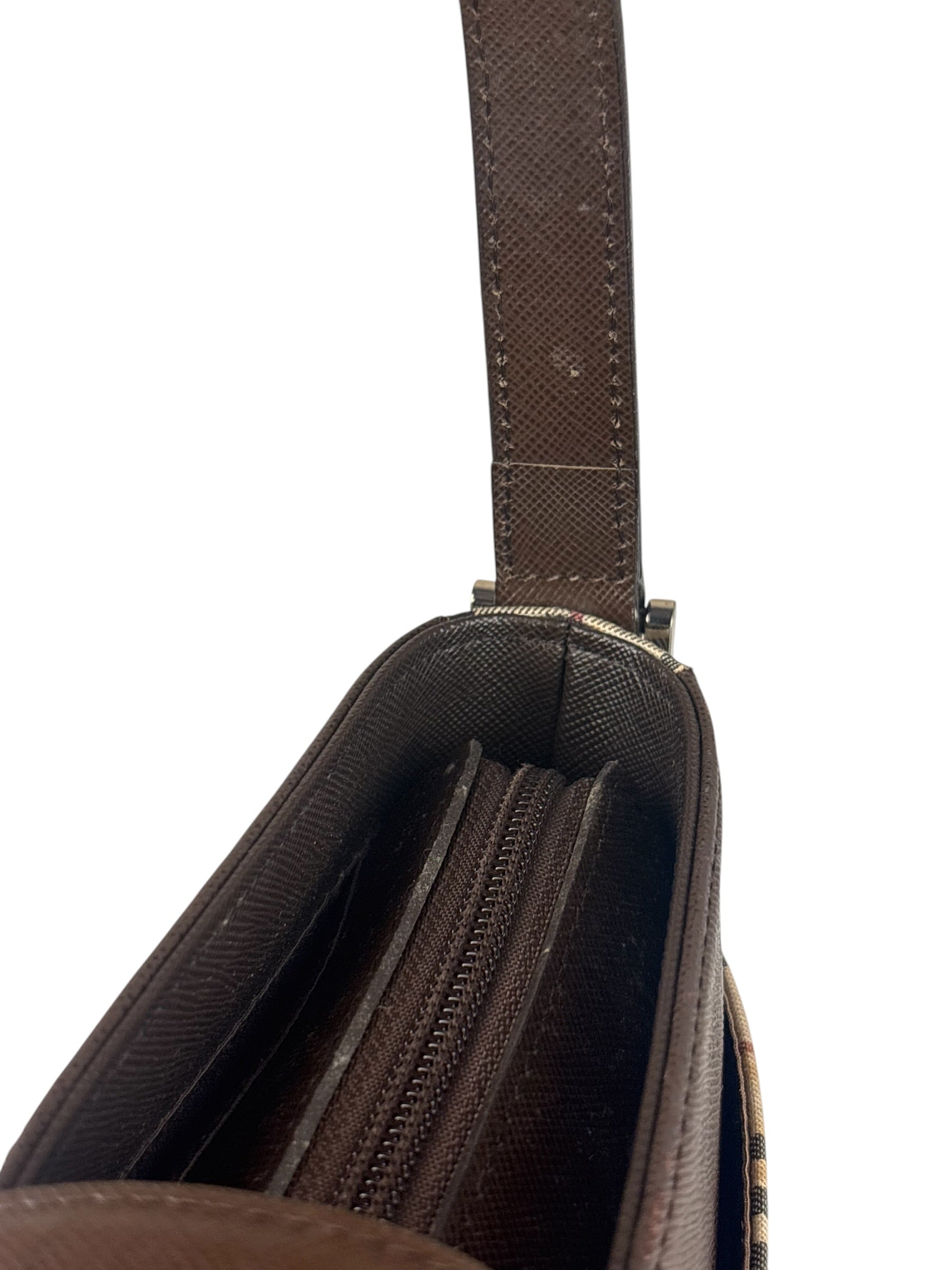 Burberry Brown Leather House Shoulder Bag