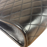 YSL Black Leather Baby Victoire Chain Clutch