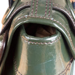 Fendi Vintage Green Patent Leather B Handbag