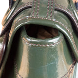 Fendi Vintage Green Patent Leather B Handbag