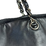 Chanel Black Leather CC Mirrored Mosaic Chain Tote 2008