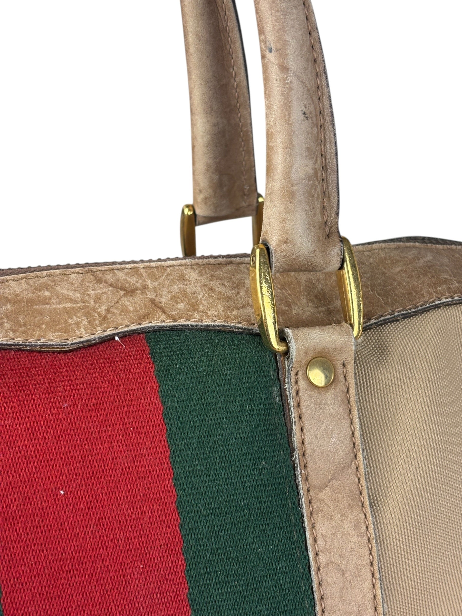 Gucci Vintage Canvas Duffle Bag