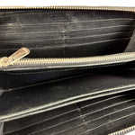 Christian Dior Vintage Black Quilted Leather Zippy Wallet