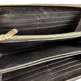Christian Dior Vintage Black Quilted Leather Zippy Wallet
