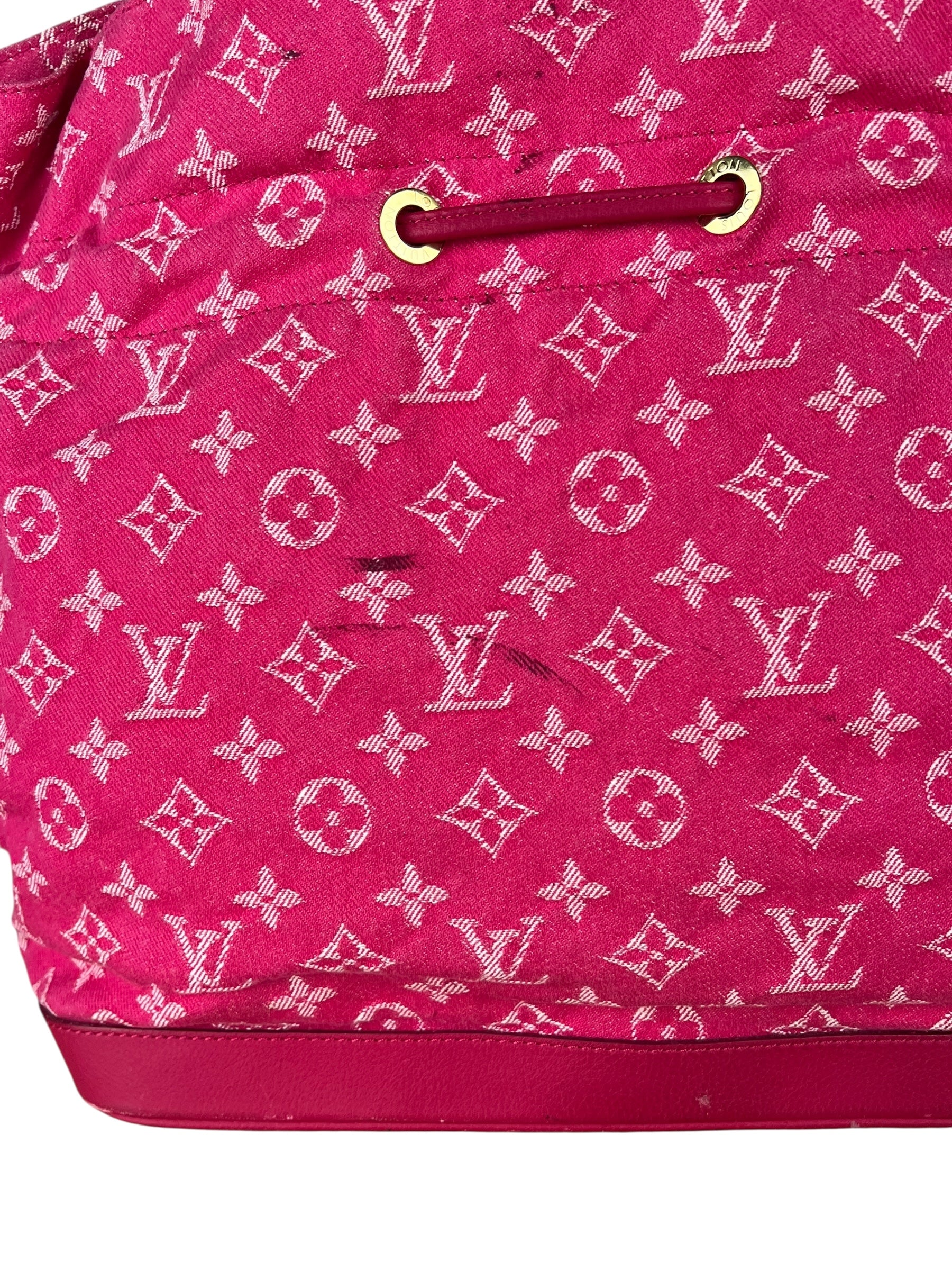 Louis Vuitton Monogram Denim Noefull MM Tote Pink