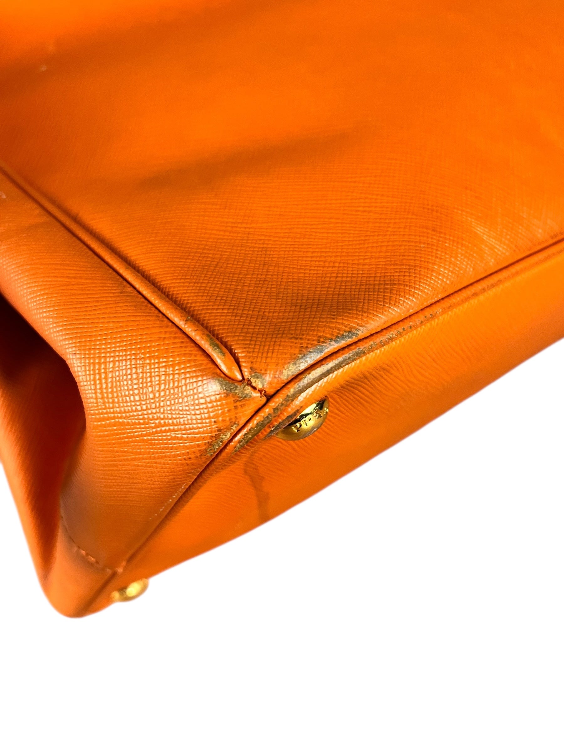 Prada Saffiano Lux Tote Orange