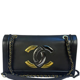Chanel Grey Lambskin Antico Flap Bag 2017