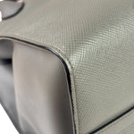 Prada Grey Saffiano Leather Two-Way Tote