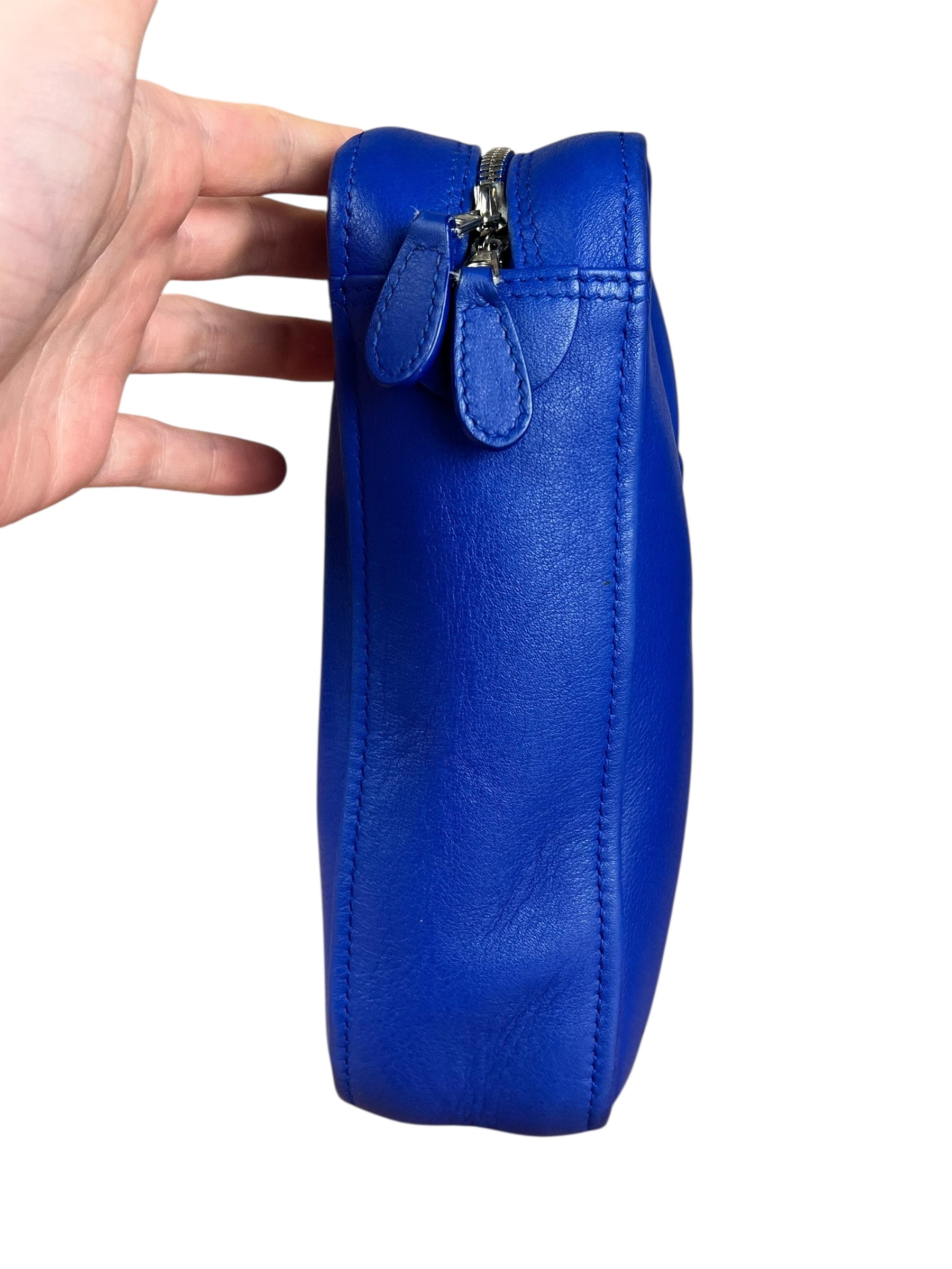 Balenciaga Royal Blue Leather Triangle 2Way Bag