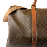 Celine Vintage Macadam Print Boston Bag