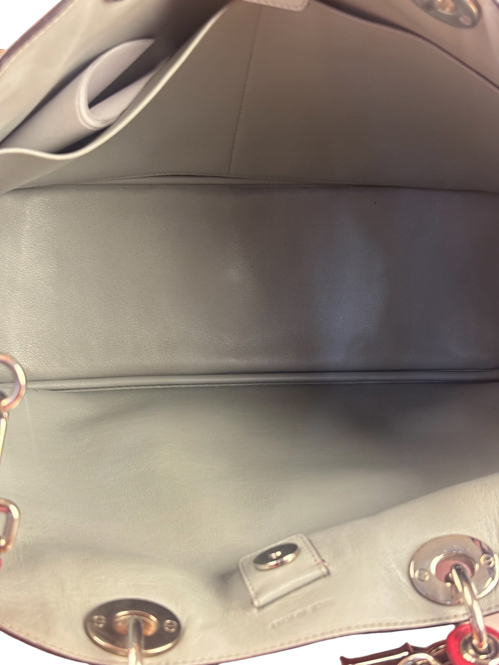 Christian Dior Red Leather Diorissimo Tote