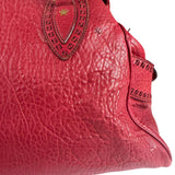 Fendi Red Grained Leather Etniko Shoulder Bag