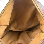 Celine Vintage Macadam Canvas Leather Trim Shoulder Bag