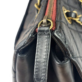 Chanel Vintage Black Quilted Lambskin Shoulder Bag 2010