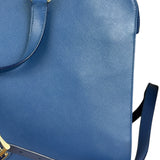 Prada Blue Saffiano Leather 2Way Briefcase Bag