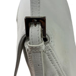 Fendi White Leather Baguette