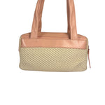 Chanel Cream/Pink Leather Lax Crochet Bowler Shoulder Bag 2004