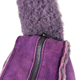 Chanel Vintage Purple Shearling/Suede Patchwork Shoulder Bag 2000