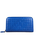 Bottega Veneta Intrecciato Long Wallet Blue