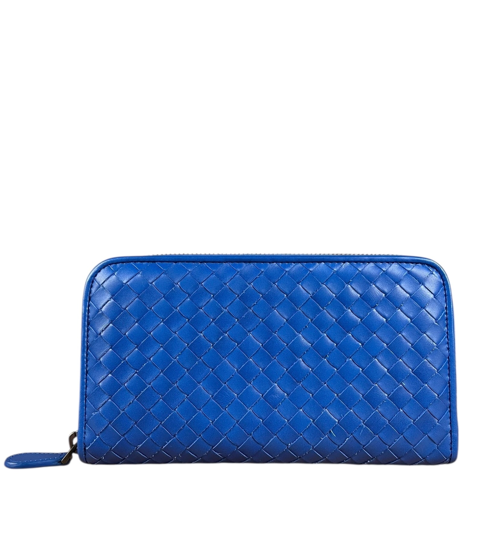 Bottega Veneta Intrecciato Long Wallet Blue