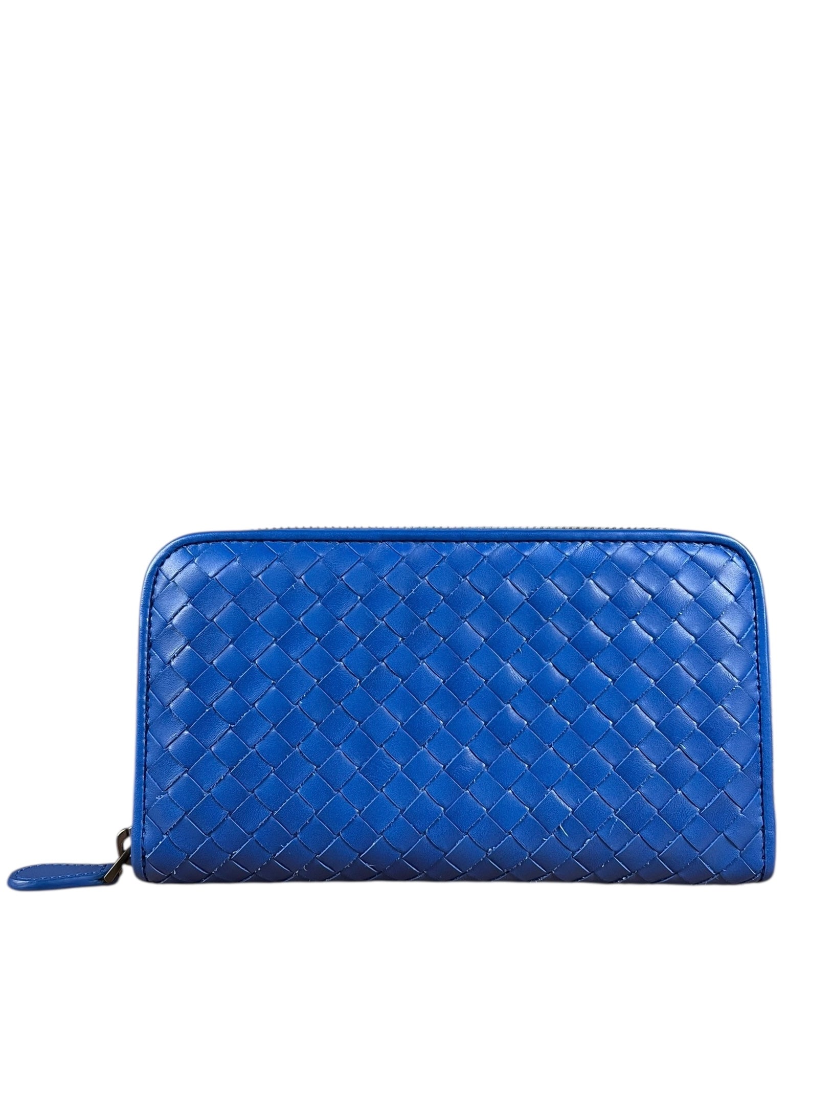 Bottega Veneta Intrecciato Long Wallet Blue