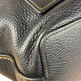 Coach Pebbled Leather Shoulder Bag Black Turn-Lock