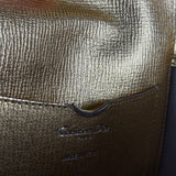 Christian Dior Diorever Gold Leather Clutch Bag