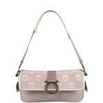 Ferragamo Pink Canvas Gancini Shoulder Bag