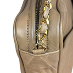 Chanel Tan Beige Chevron Leather Camera Case