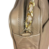 Chanel Tan Beige Chevron Leather Camera Case