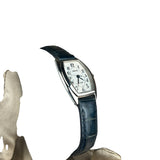 Seiko Quartz Rounded Rectangular Dial Navy Croc Strap