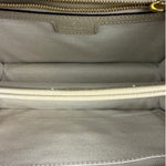 Gucci Beige Leather Trim Medium Ophidia Top Handle Bag