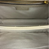 Gucci Beige Leather Trim Medium Ophidia Top Handle Bag