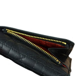 Christian Dior Black Leather Quilted Compact Wallet