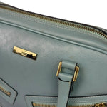 Gucci Blue Leather Micro GG Bowler Bag