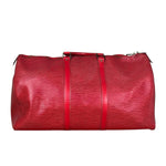 Louis Vuitton Red Epi Keepall Duffel Hand Bag