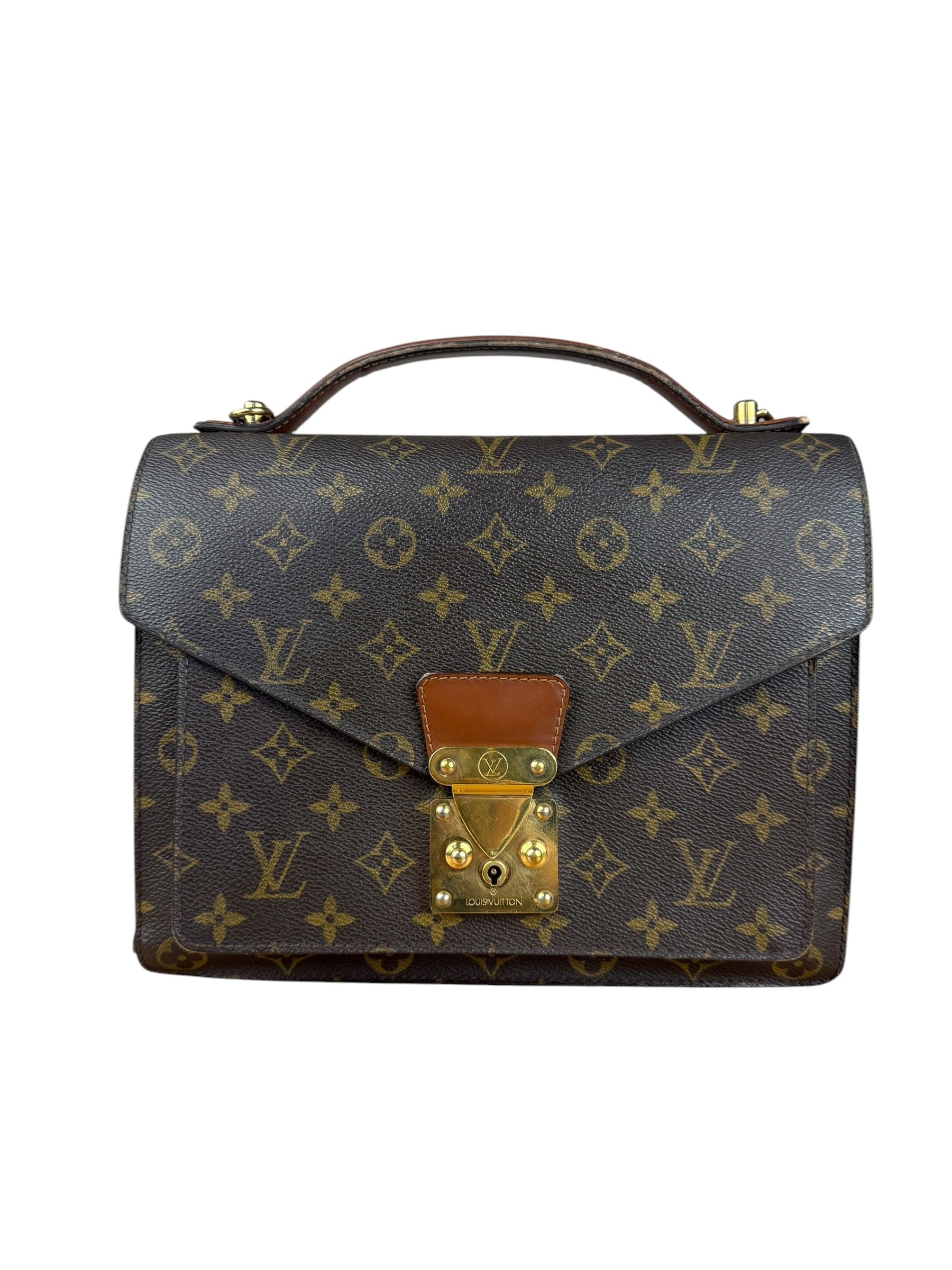 Louis Vuitton Monogram Monceau Lock Shoulder Bag