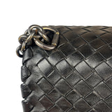 Bottega Veneta Black Intrecciato Shoulder Bag
